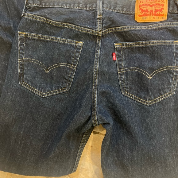 Levi's 559 Jeans Mens Blue Denim Pants Actual 33x34 - Picture 11 of 12